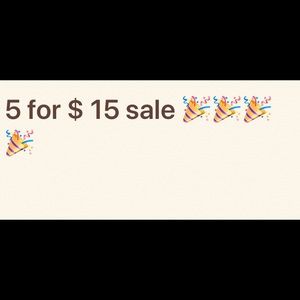 5 for $ 15 sale